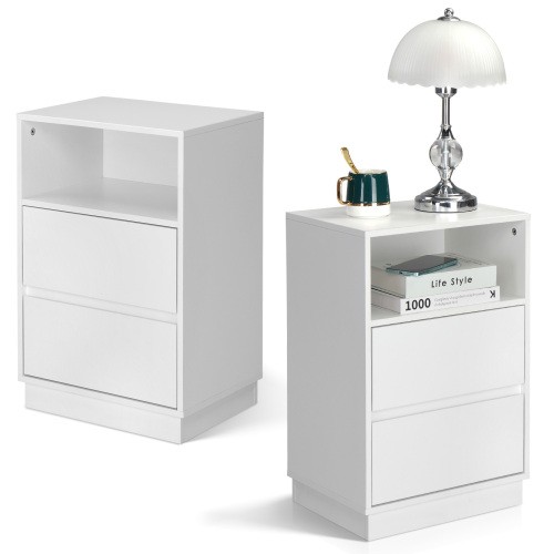 2er set nachtschrank kommode - nachtschrank,