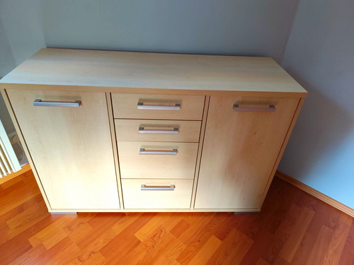 Kommode holz hell beige 4 - kommode, beige,