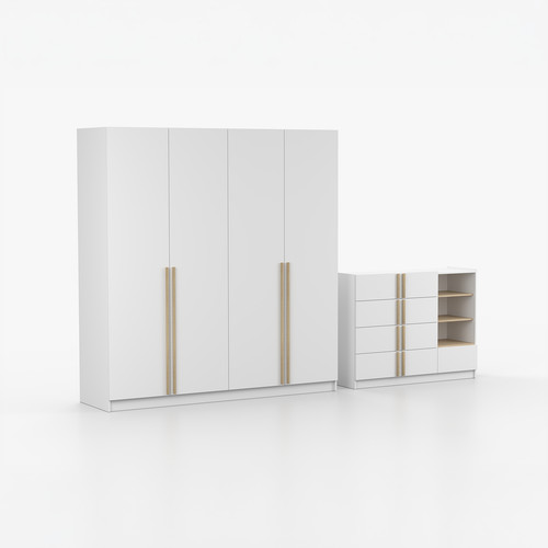 Drehtürenschrank viertürig