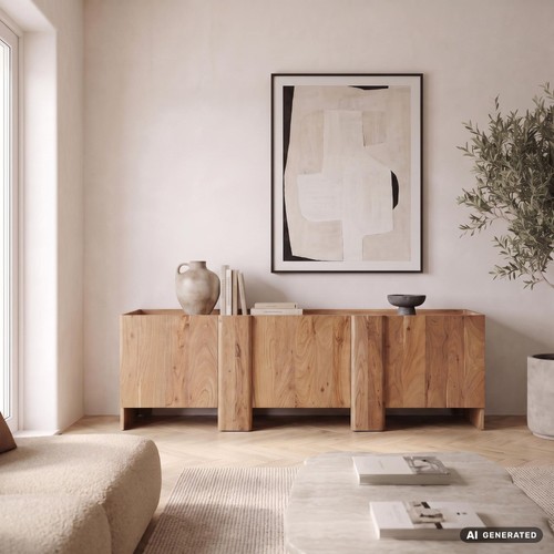 Sideboard akazie massivholz - akazie,